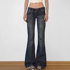 Low Rise Plain Flared Sweatpants