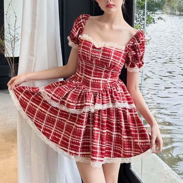 chinese dress ladies 70s Girls A Line Dress w/ Pockets Ring Collar Sleeveless Short Sleeves   Vintage Fashion Library