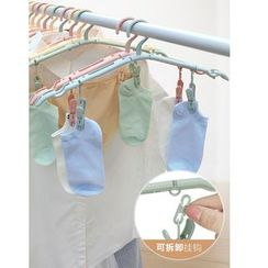 Homy Bazaar - Travel Foldable Hanger with Clothes Peg