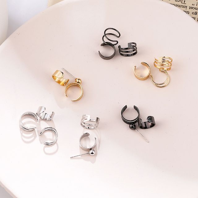 Chimerro-Set of 3 Alloy Cuff Earring