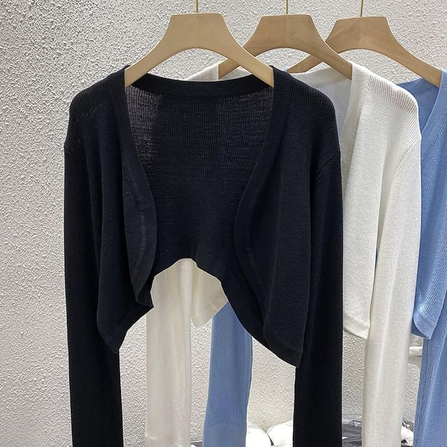 Shinsei-Plain Bolero Cardigan