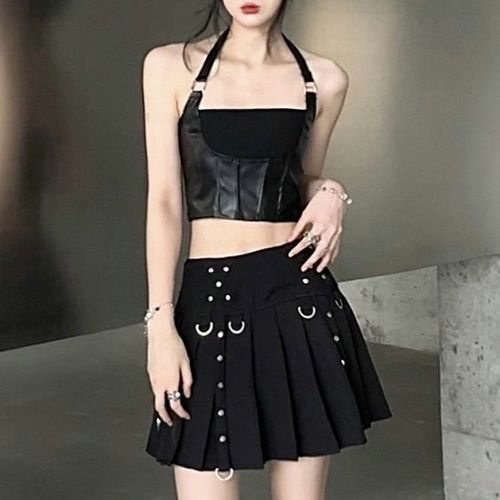 Corset Waist Mini A-Line Skirt