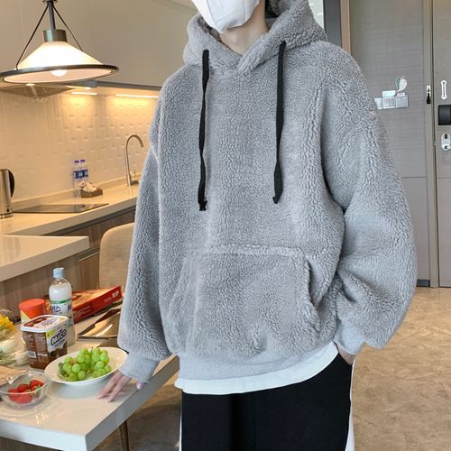 Plain fleece outlet hoodie