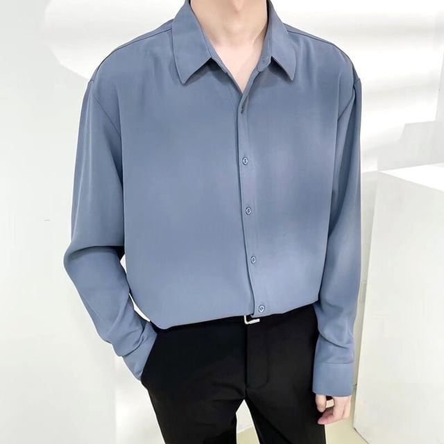 Blueforce-Long-Sleeve Plain Shirt