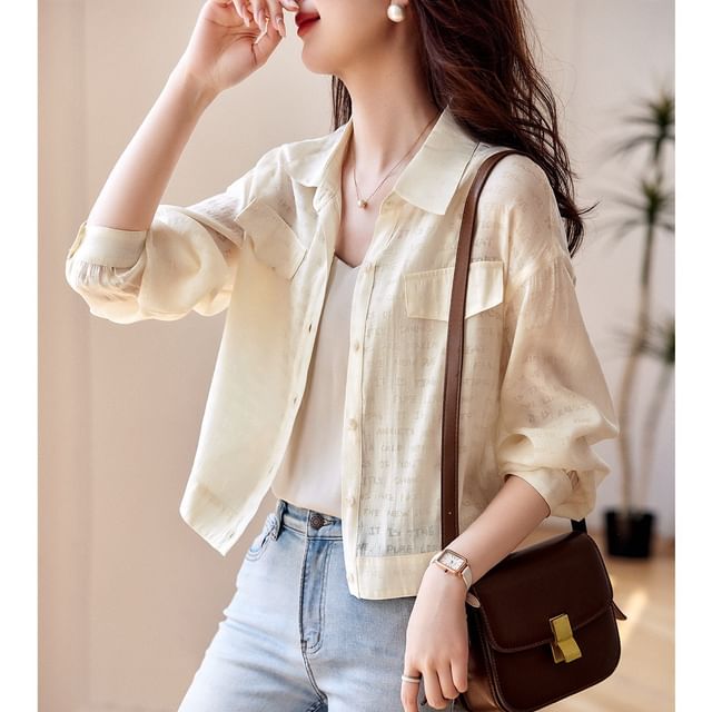 INEN-Long-Sleeve Pocketed Plain Shirt