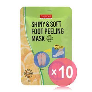 PUREDERM - Shiny & Soft Foot Peeling Mask (1 pair) (x10) (Bulk Box)