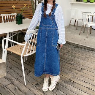 denim dungaree maxi dress 28 Best Denim dungaree dress ideas