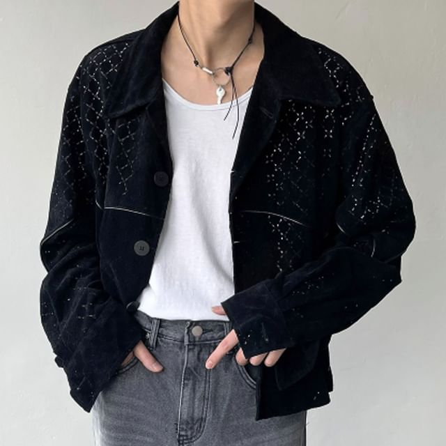 SeoulPop-Unisex Check Button-Up Jacket