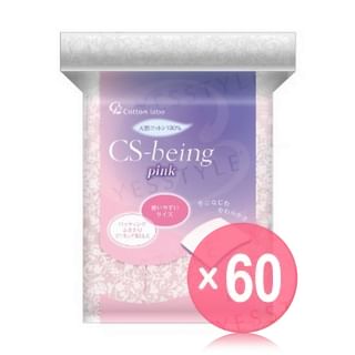 Cotton labo - CS Being Relaxing Pink Cotton Puff (x60) (Bulk Box)