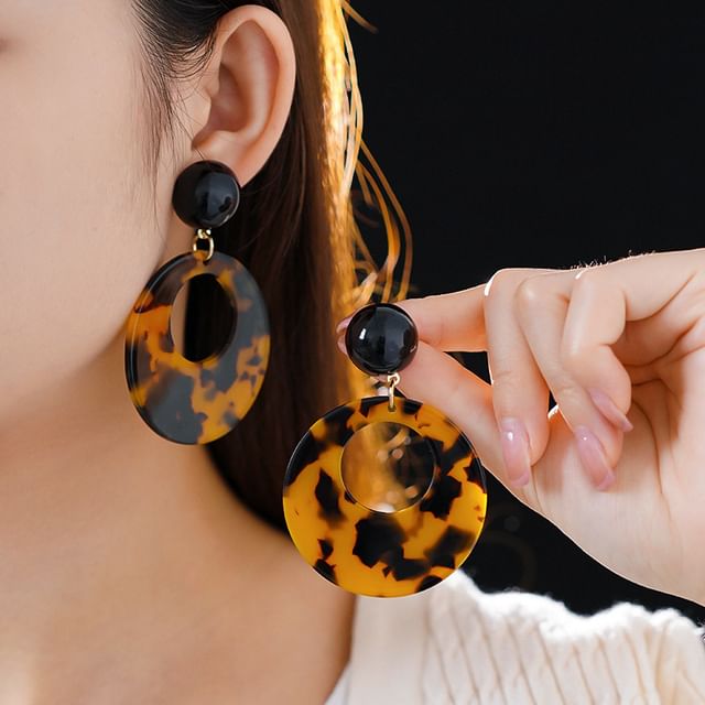 Calafa-Hoop Resin Drop Earring