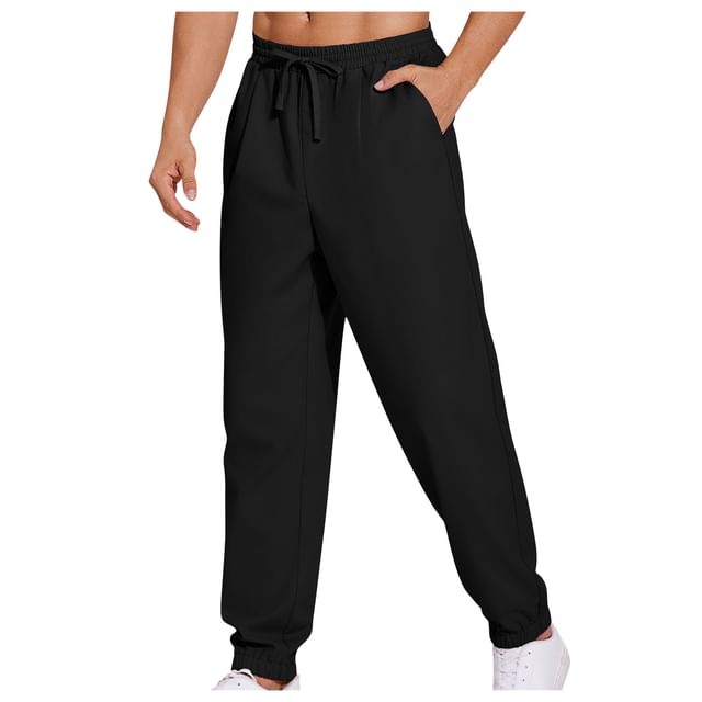 Double White-Low Rise Plain Sweatpants