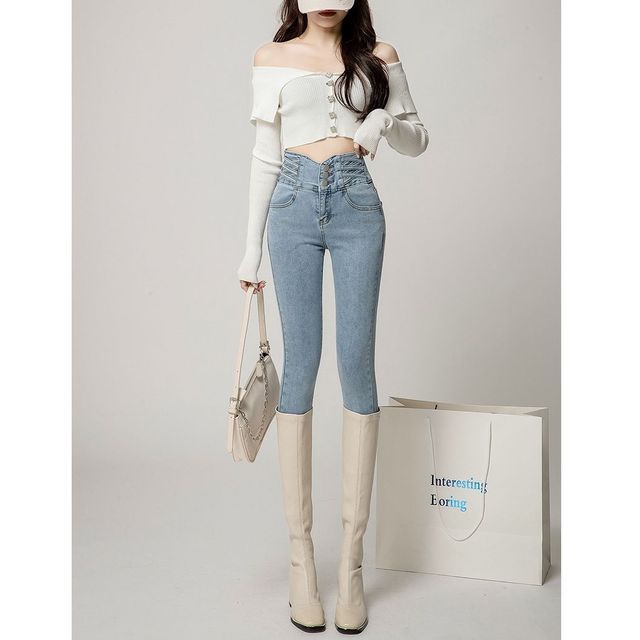 Denimot-High Rise Skinny Jeans Various Designs