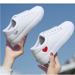 Satomi - Heart Lace Up Sneakers Satomi - Heart Lace Up Sneakers