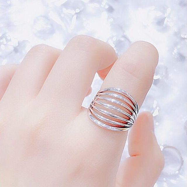 Fireflicka-925 Sterling Silver Layered Ring