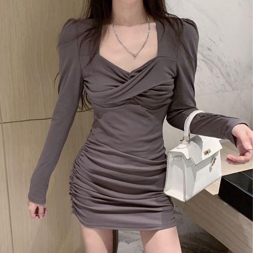 blue dress for baby girl Calleigh Long Sleeve Bodycon Sweater Mini Dress • Shop American Threads Women's Trendy Online Boutique White / L
