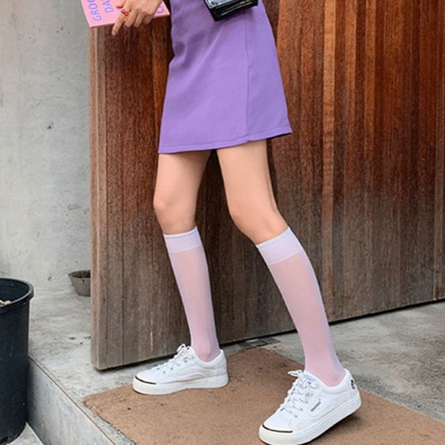 JVL-Sheer Long Socks