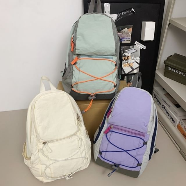 Basaran-Drawstring Nylon Backpack