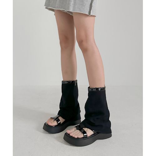 【U LAN】Teg leg warmer sandals SIMPLY MOOD - Leg-Warmer Platform Sandals | YesStyle