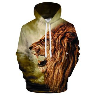 lion print hoodie