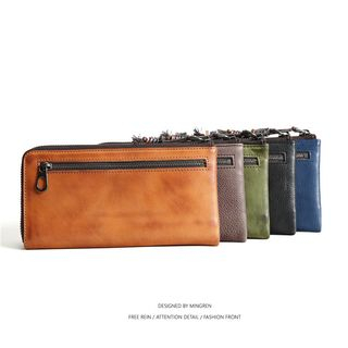 Wavecho-Genuine Leather Long Wallet