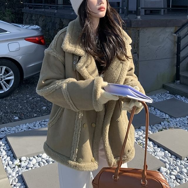 Tzarkozy-Faux Fur Button-Up Jacket
