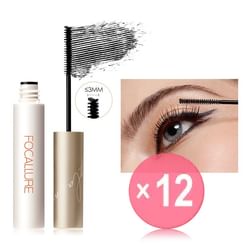 FOCALLURE - Longlash Waterproof Mascara 3mm Micro Brush- 2 Colors (x12) (Bulk Box)