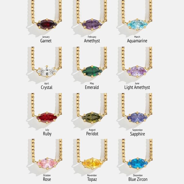 Sharkkira-Birthday Gemstone Necklace