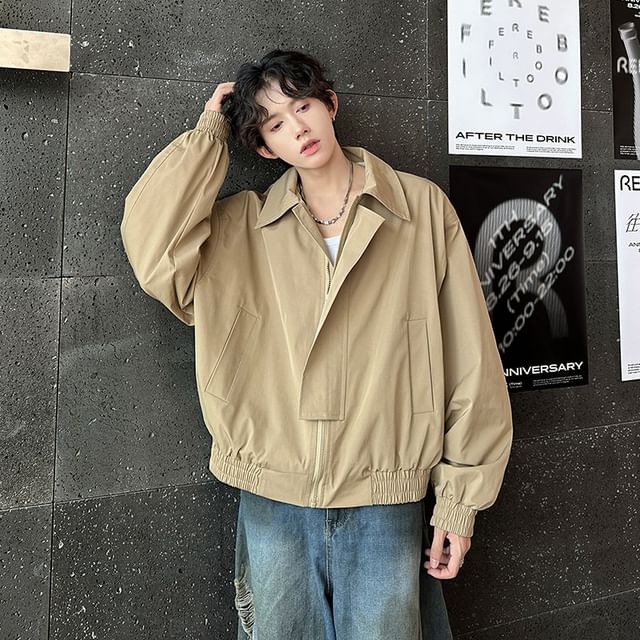 Patow-Plain Zip Jacket