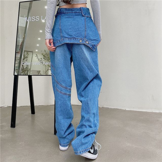 Tanee - High-Waist Loose-Fit Jeans 