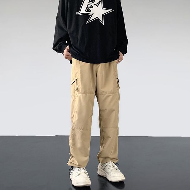Kimeya-High Waist Loose Fit Cargo Pants