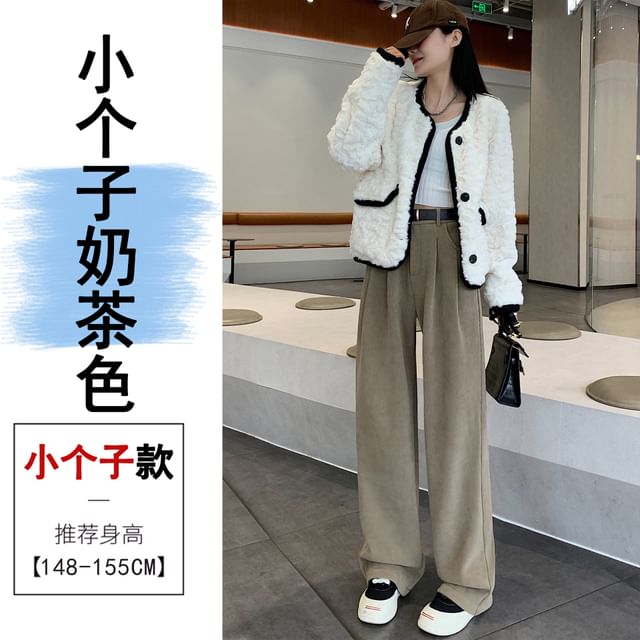 Jaqmine - High Rise Plain Wide Leg Suit Pants (Various Designs