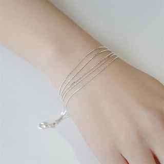 Dashiro-925 Sterling Silver Layered Bracelet