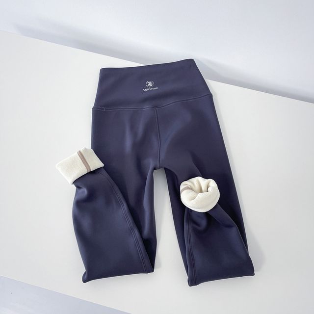 ZFYY - High Waist Fleece-Lined Leggings