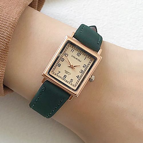 InShop Watches - Minimal Color Panel Faux Leather Strap Watch | YesStyle