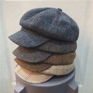 plaid newsboy cap