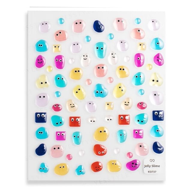 MEKO-Embossed Nail Stickers Bubble Monster