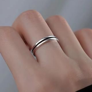 Parskletie-925 Sterling Silver Plain Open Ring