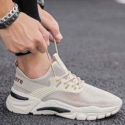 JACIN - 网纱拼接系带休閒鞋 JACIN - 网纱拼接系带休閒鞋