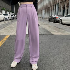 Allizzwell - Long-Sleeved Cropped Cardi /Wide-Leg Dress Pants Allizzwell - Long-Sleeved Cropped Cardi /Wide-Leg Dress Pants