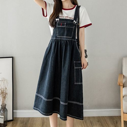 Korean Style Floral Embroidered Casual Denim Dress With Straps For Women  SML 2022 From Zhoujunwei, $22.67 | DHgate.Com