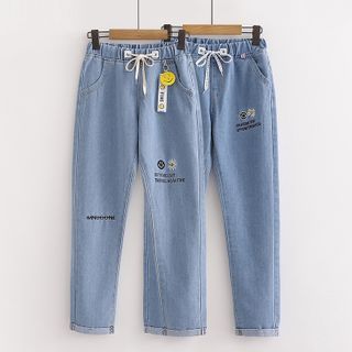 smiley face jeans