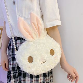 rabbit fluffy crossbody bag