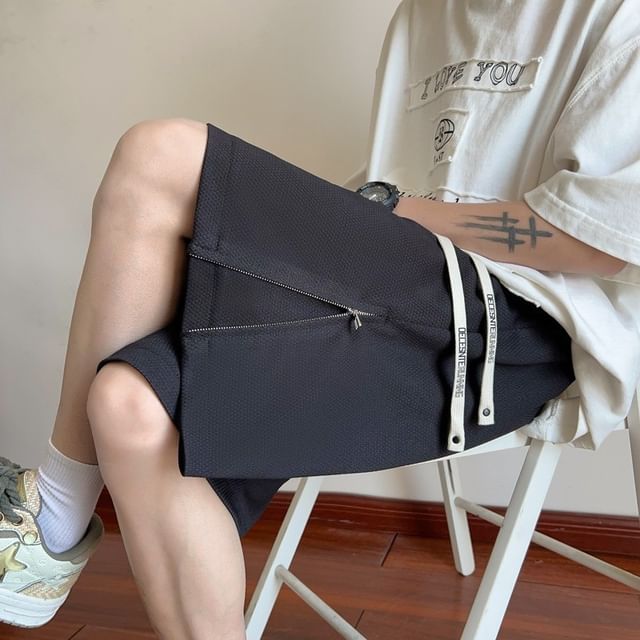 Urtishia-Drawstring Waist Wide Leg Cargo Shorts