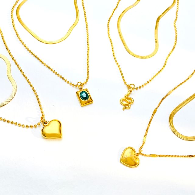 Seirios-Pendant Layered Alloy Necklace Various Designs