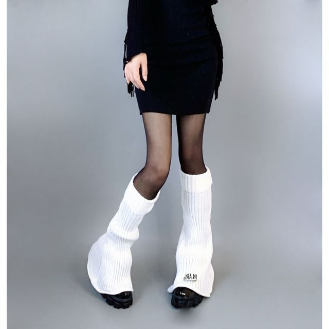 Foetopian Plain Ribbed Knit Leg Warmer YesStyle