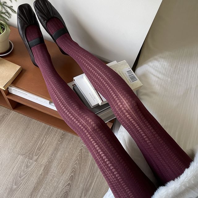 FlorSwallow-Heart Patterned Tights