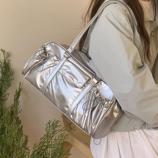 Indenis-Drawstring Multi-Pocket Tote Bag