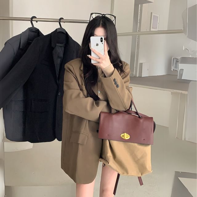 Alfie-Plain Loose-Fit Blazer