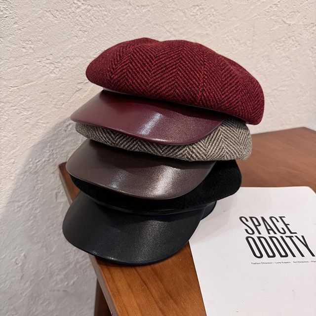 TAAK-Herringbone Newsboy Cap