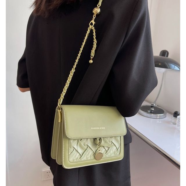 Youshine Faux Leather ChainStrap Crossbody Flap Shoulder Bag YesStyle